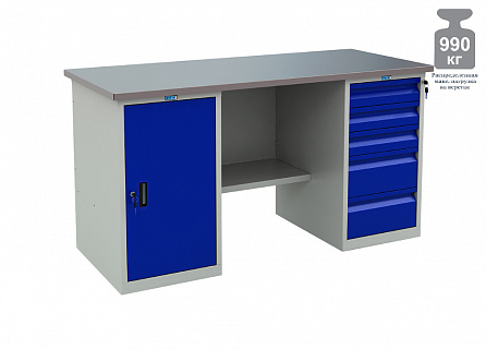 Верстак Profi (№603) WT160.WD1/WD5.000, размер: 866x1600x700 мм. 1