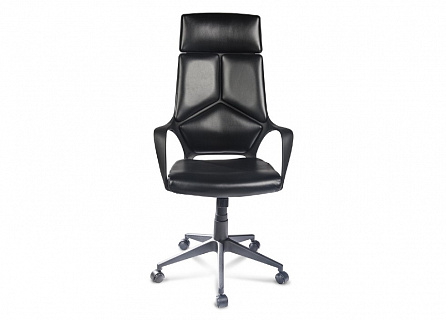 Фото Кресло компьютерное IQ BLACK | АЙКЬЮ БЛЭК, топ-ган, пластик, экокожа 2
