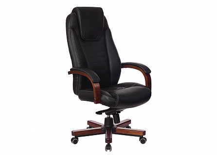 Фото Кресло руководителя T-9923WALNUT мультиблок, до 200 кг, кожа/орех 1